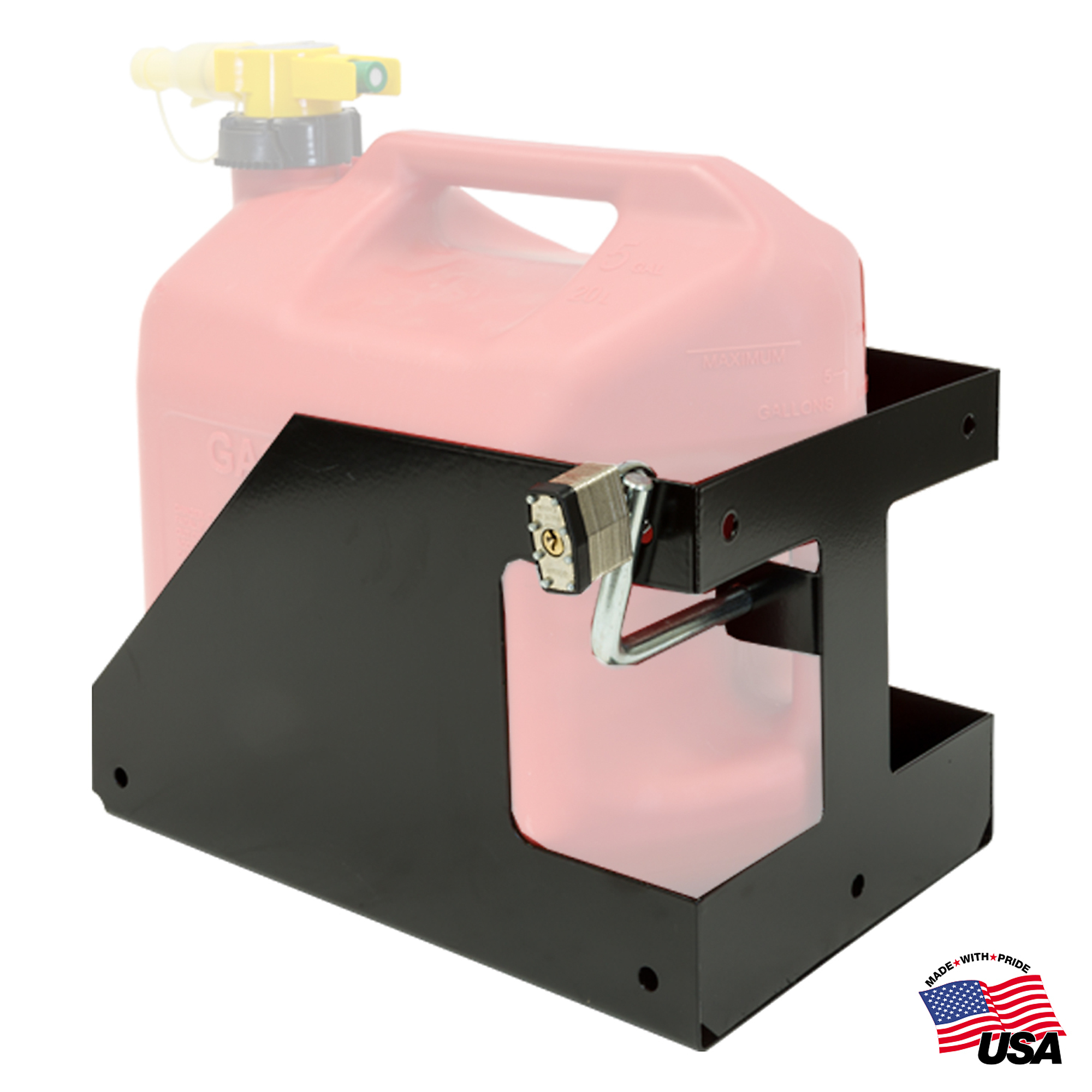 Buyers Products, Gas Can Rack w/ Lock Open Enclosed Landscape Truck Trailer, Shelves (qty.) 1 Material Steel, Model# LT32